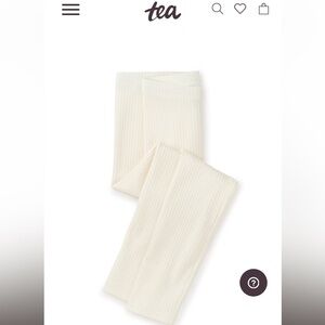 Cotton tea pointelle leggings cream